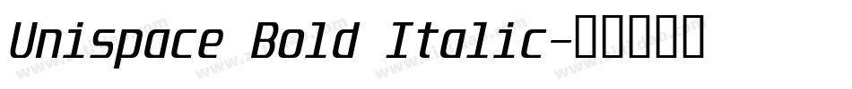 Unispace Bold Italic字体转换